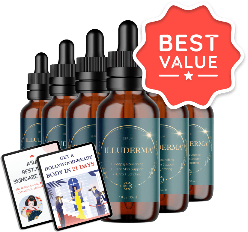 Illuderma - 3 + 3 Bottles + 2 Free Ebooks